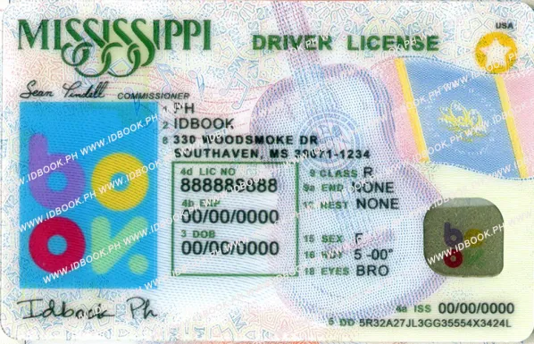 Buy Mississippi-New fake ID front view online