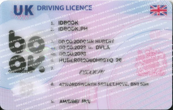 Buy United Kingdom (UK) fake ID front view online
