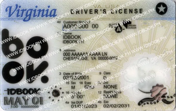 Buy Virginia-new fake ID front view online