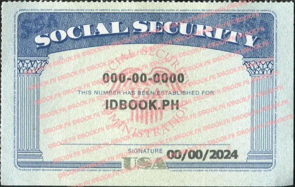Buy SOCLAL SECURITY fake ID front view online