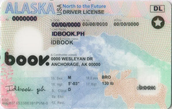 Buy Alaska fake ID front view online