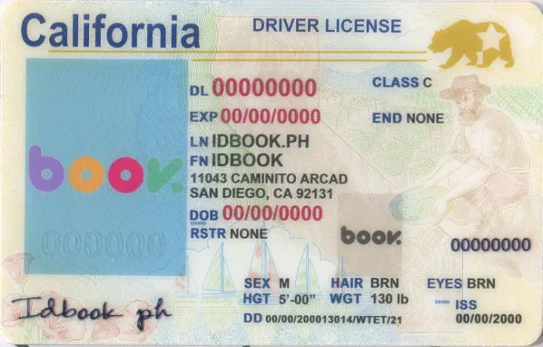 Buy California fake ID front view online