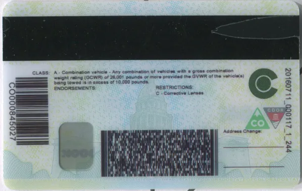 Buy Colorado-old fake ID front view online