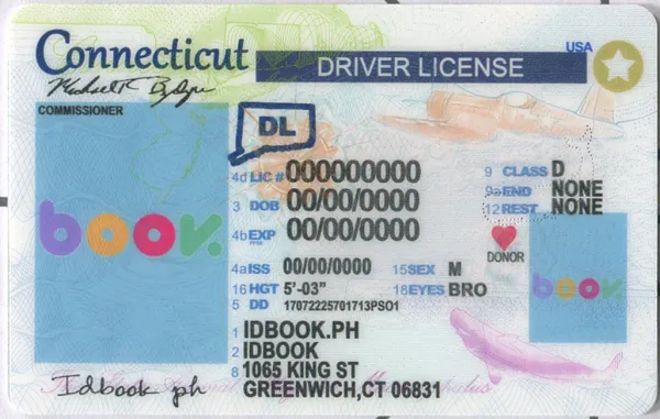 Buy Connecticut fake ID front view online