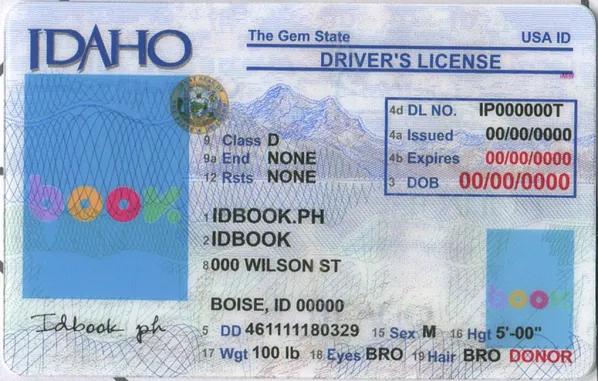 Buy Idaho-old fake ID front view online