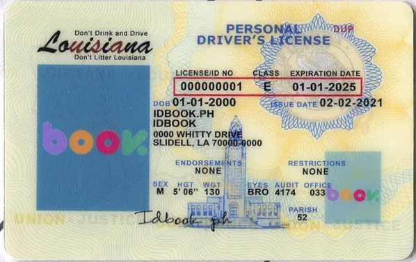 Buy Louisiana fake ID front view online