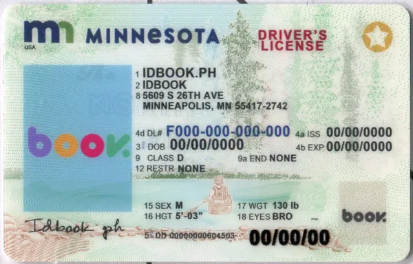 Buy Minnesota fake ID front view online