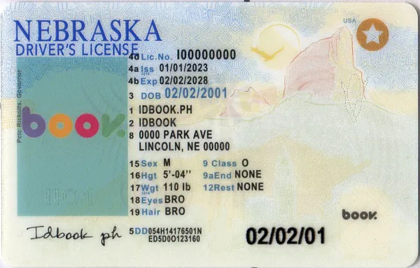 Buy Nebraska-new fake ID front view online