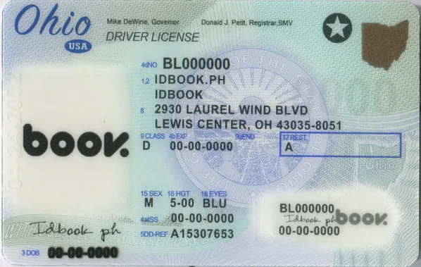 Buy Ohio fake ID front view online