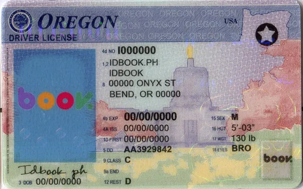 Buy Oregon fake ID front view online