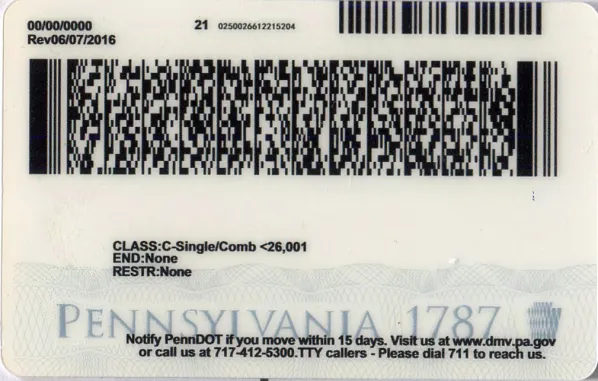 Buy Pennsylvanis-old fake ID front view online