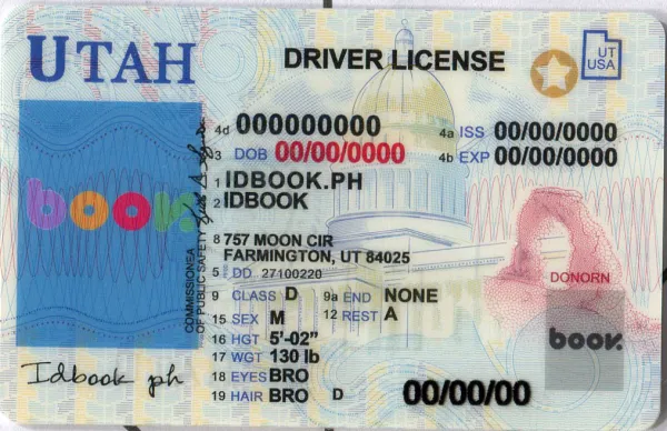 Buy Utah-old fake ID front view online