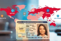 Global map with fake id service locations